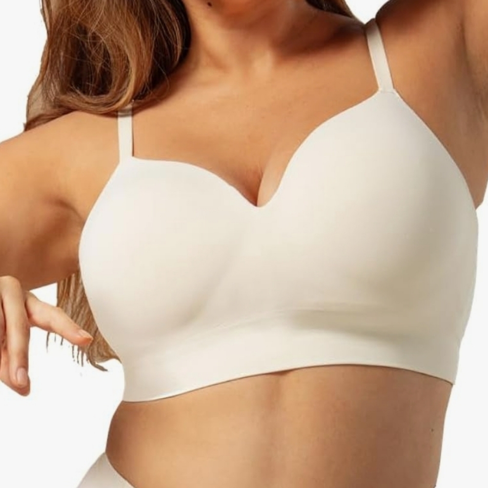 Truekind® Supportive Comfort Wireless Shaping Bra,NWT, White